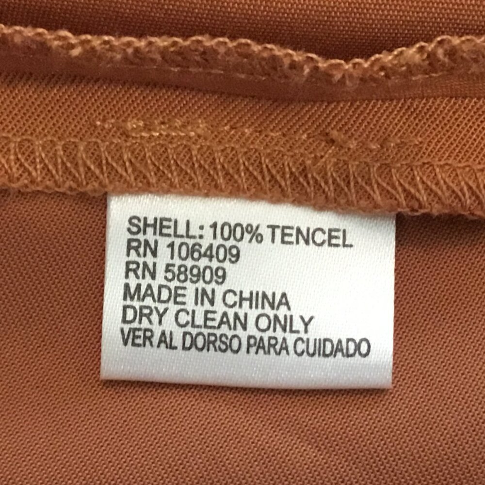 Cremieux Sierra Brown Tencel Midi Skirt Fabric Tie Size 8 - Picture 6 of 8